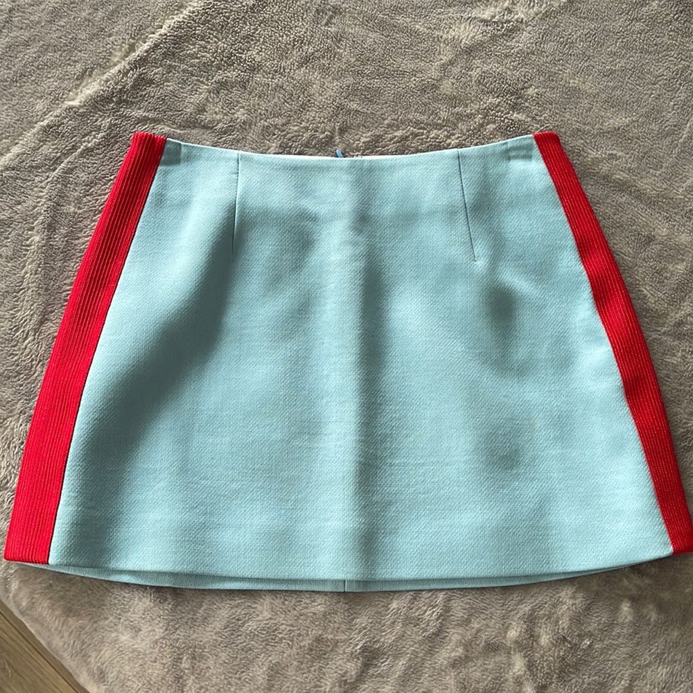 Pastel Blue & Red Women’s CALVINKLEIN205W39NYC Mini Skirt